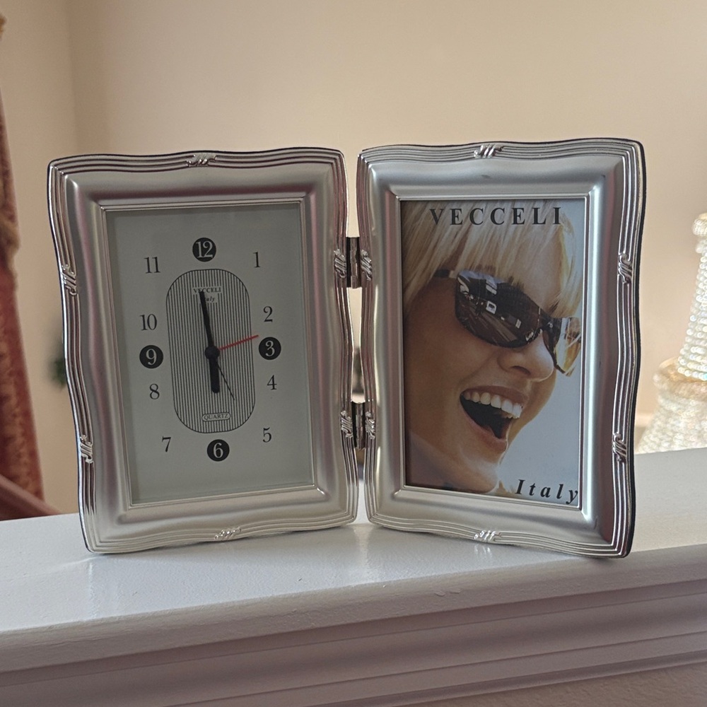 Vecceli Italy photo frame clock 🆕